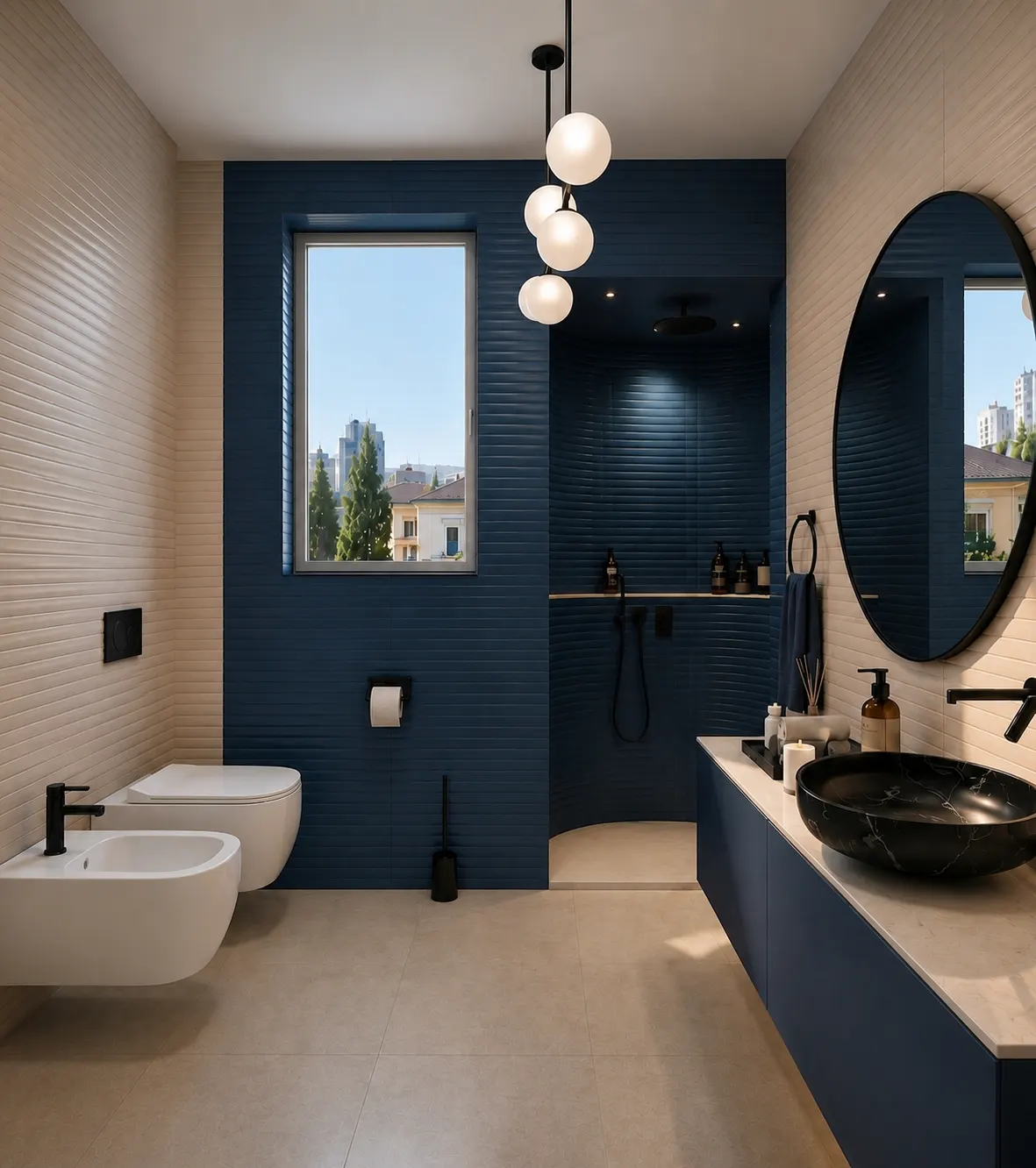 Bagno notte, seconda inquadratura diurna
